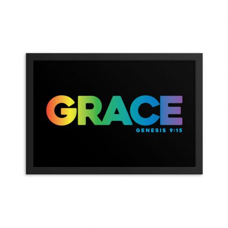 Grace Rainbow enhanced-matte-paper-framed-poster-in-black-12x18-transparent