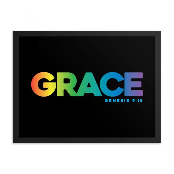 Grace Rainbow enhanced-matte-paper-framed-poster-in-black-18x24-transparent