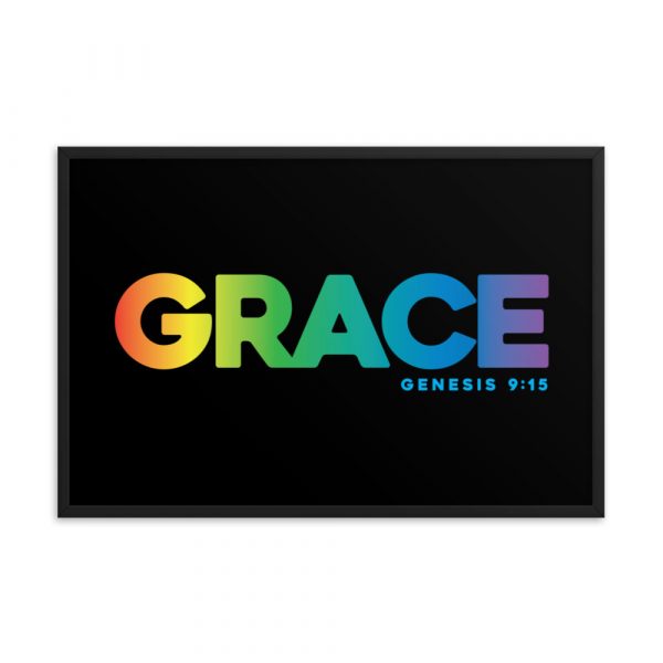 Grace Rainbow enhanced-matte-paper-framed-poster-in-black-24x36-transparent