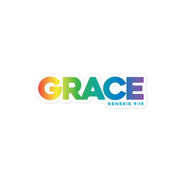 Grace Rainbow kiss-cut-stickers-4x4