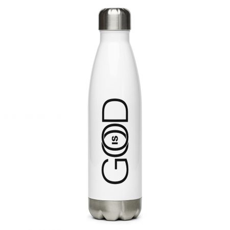 God is Good stainless-steel-water-bottle-white-17oz-front