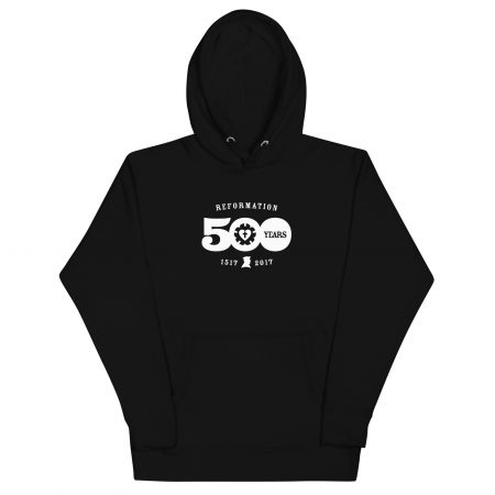 Reformation 500 Year Anniversary unisex-premium-hoodie-black-front