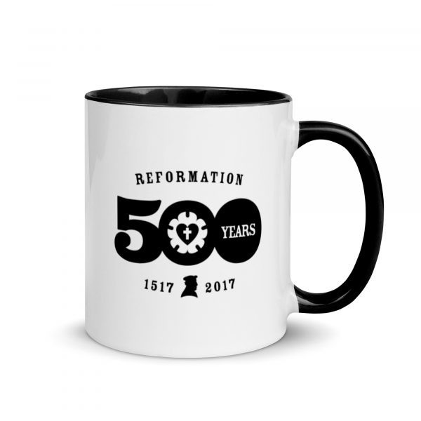 Reformation 500 Year Anniversary white-ceramic-mug-with-color-inside-black-11oz-right