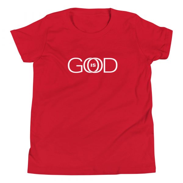 God is Good youth-staple-tee-red-front