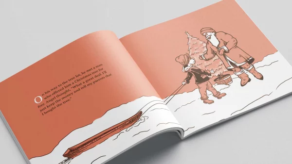 Angel and the Christmas Tree Kids Book Spread