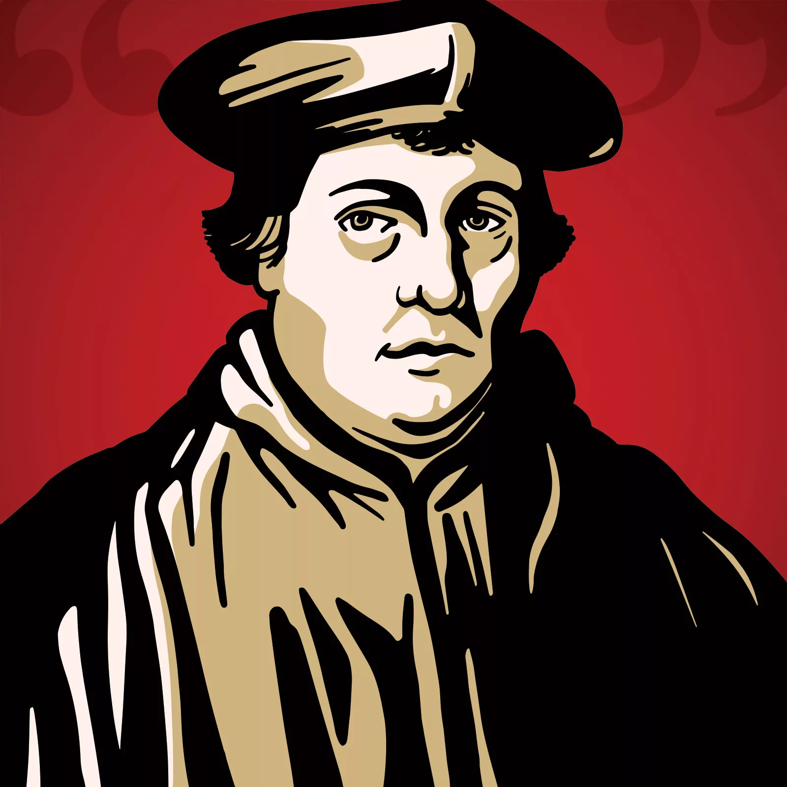 Martin Luther Portrait Illustration