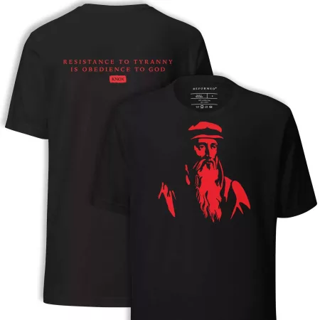 Knox Resist Tyranny Obedience to God Black T-shirt