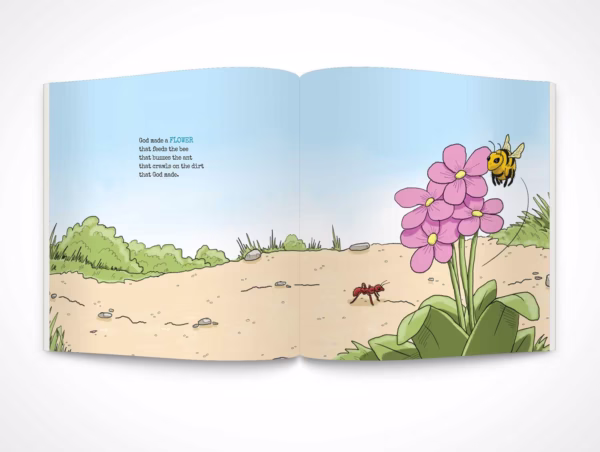 God Made Dirt Kids Book Flower Inside Spread