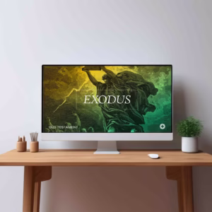 Bible Book Graphics Product on Computer Screen