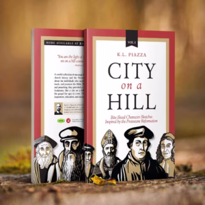 City on a Hill Book Front Cover and Back Cover Sitting Outside